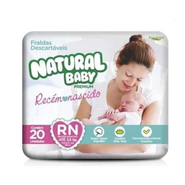 Imagem de Fralda Natural Baby Premium RN até 3,5 kg Pacote Prático