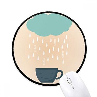 Imagem de DIYthinker Rain Cloud Cup Smile Face Weather Mouse Pad Desktop Office Tapete Redondo para Computador