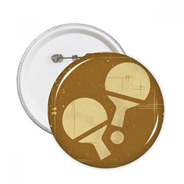 Imagem de Tênis de mesa ilustração esportiva padrão pinos redondos crachá botão emblema acessório decoração 5 peças