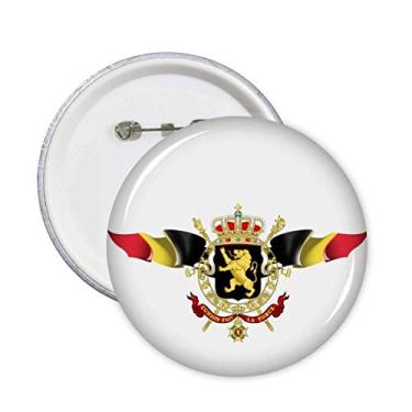 Imagem de Broche de emblema nacional da bandeira da Bélgica 5 peças