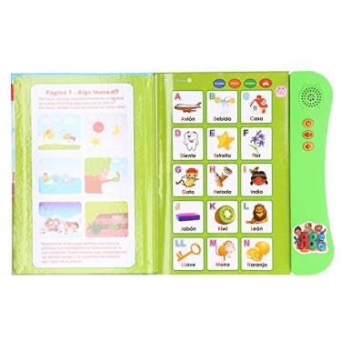Imagem de Livro de som eletrônico infantil, alfabeto de frutas melhora curiosidade cores Livro de som para aprendizado de espanhol Animais educativos para brincar em casa