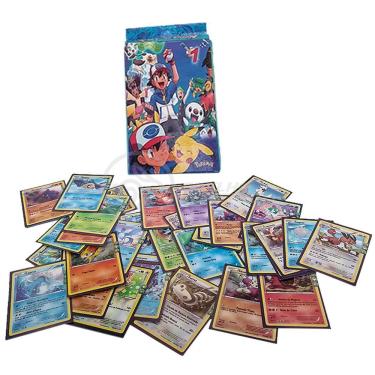 Imagem de Cartas Batalha Jogo Combate Rank Pokemon go Moedas Cartas Infantil 50 Cards