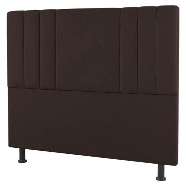 Imagem de Cabeceira Cama Box Solteiro Grace 90Cm Sintético Marrom