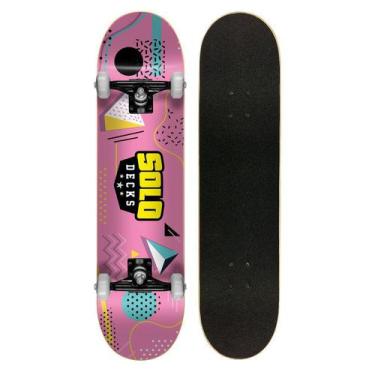 Imagem de Skate Montado Iniciante Solo Colagem Pink 7.75 - Solo Deck's
