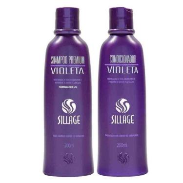 Imagem de Kit Shampoo Premium E Condicionador Violeta Desamarelador 200ml - Sill