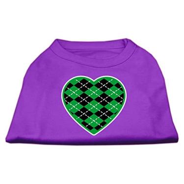 Imagem de Mirage Pet Products Camiseta Argyle com estampa verde coração roxo XGG (18)