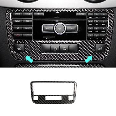 Imagem de LAYGU Carro fibra de carbono ar condicionado tomada painel de controle adesivo guarnição tampa, para Mercedes GLK 2013-2018 acessórios