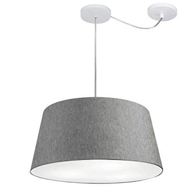 Imagem de Lustre Pendente com Desvio de Centro Cúpula 21/40x50 cm, Vivare Iluminação, Pendente4282 Cz, Cinza, Médio