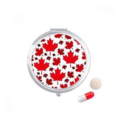 Imagem de Porta-comprimidos, folhas de sabor canadense, bandeira de bordo canadense, bolso, caixa de armazenamento de medicamentos