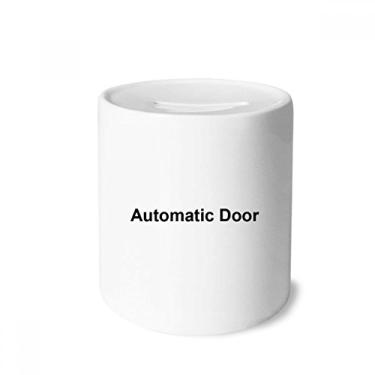 Imagem de DIYthinker Porta Automática Preta Padrão Símbolo Caixa Dinheiro Caixa Cerâmica Porta-Moedas Presente
