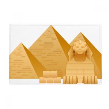 Imagem de DIYthinker Tapete antiderrapante para porta de banheiro com estampa de esfinge da pirâmide do Egito