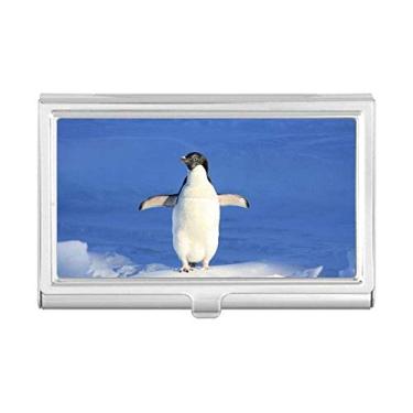 Imagem de Linda carteira de bolso com imagem de natureza do pinguim branco