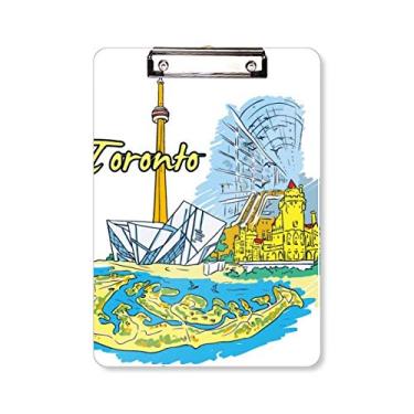 Imagem de Prancheta de paisagem de Toronto sabor Canadá placa de apoio A4