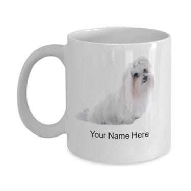 Imagem de Caneca de cachorro maltês personalizada - Copo maltês personalizado - Caneca de café personalizada - Caneca de café de 325 ml