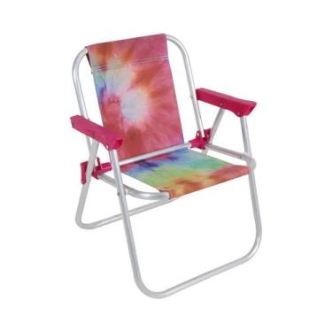Imagem de Cadeira De Praia E Piscina Infantil Alumínio Tie Dye Bel