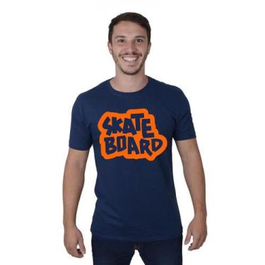 Imagem de Camiseta Masculina Skateboard Algodão Gola Careca Leve - Genuine