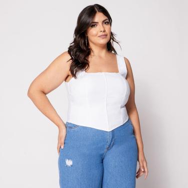 Imagem de Blusa Cropped de Alça Plus Corset com Bojo