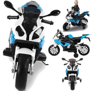 Imagem de Moto Eletrica Infantil Zippy Toys BMW S1000RR Aterish 12V Azul