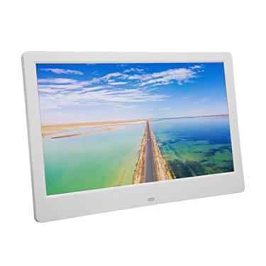 Imagem de Porta-retratos Eletrônico Branco 12,5 100-240V Interface USB Porta-retratos Digital LCD Suporte (plugue americano)