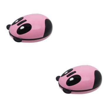 Imagem de LIFKOME 2 Peças Panda Carregando o Mouse Sem Fio Para Laptop Mouses Para Notebooks Mouse Sem Fio Para Notebook Silencioso Caderno Usb Sem Fio Rato Presente Garota Abdômen Computador Rosa