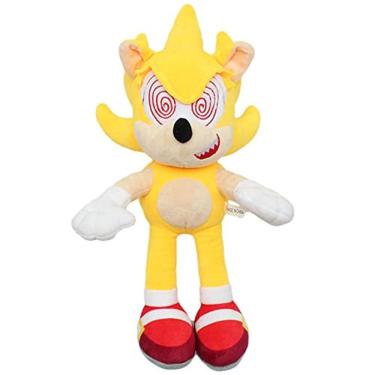 Imagem de Brinquedo de pelúcia Sonic, Fleetway Super Sonic | Boneco de pelúcia Gold Sonic