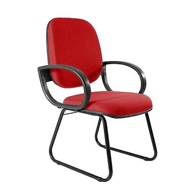 Imagem de Cadeira Diretor Sky Estofada com Braço Orelha Vermelho