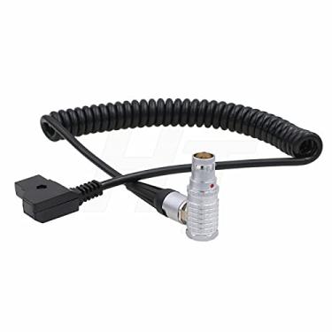 Imagem de HangTon Cabo de alimentação para ARRI Alexa 35, Alexa Mini LF, Mini, câmera Amira, V-Mount D-tap P-tap para ângulo reto 8 pinos espirais espirais