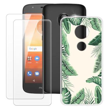 Imagem de MILEGOO Capa para Motorola Moto E5 Play + 2 peças protetoras de tela de vidro temperado, capa de TPU de silicone macio à prova de choque para Motorola Moto E Play (5,2 polegadas)