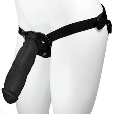 Imagem de Cinta Peniana Ajustável com Pênis Realístico King Kong 22 x 5,5cm Preto