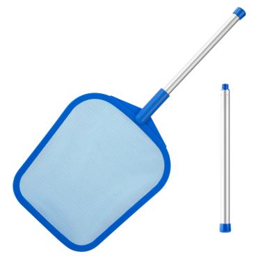 Imagem de Tavaleu Escumadeira de piscina, rede de spa para banheira de hidromassagem com mastro, 66 cm, ancinho de escumadeira de malha ultrafina, rede de escumadeira de folhas de piscina com haste de alumínio,