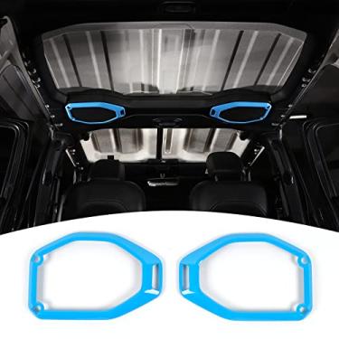 Imagem de Capa de acabamento da estrutura do alto-falante do teto do carro para Jeep Wrangler JL JLU Gladiator JT 2018-2021 (azul claro)