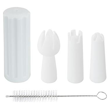 Imagem de Kit de peças de reposição para chantilly ZZLZX com 3 bocais decorativos e escova para a maioria dos dispensadores de chantilly