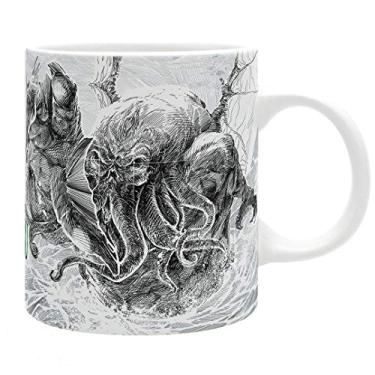 Imagem de ABYstyle Caneca de cerâmica H.P Lovecraft Cthulhu ataques 473 ml. Horror Story Cult Criatura Clássica Drinkware Lava-Louças Presente Seguro para Microondas
