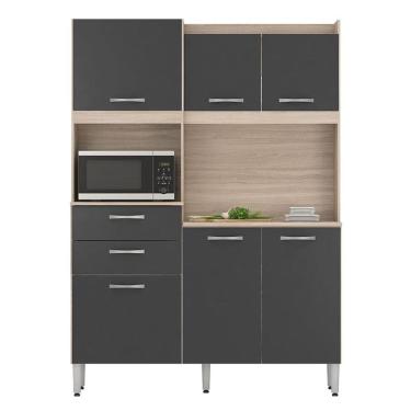 Imagem de Kit para Cozinha Harmonia Avena Grafito - Demóbile