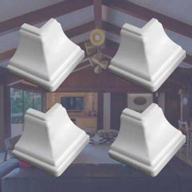 Imagem de Cantoneira Externa Pvc 25x25mm com Engate Rápido 4 Unidades Permatti Branco