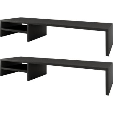 Imagem de Kit 02 Suportes Para Monitor Stand Home Office Lap 90 cm L03 Preto - Lyam
