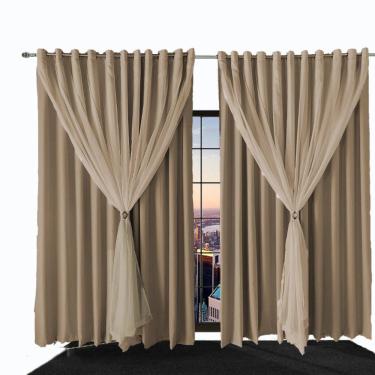 Imagem de cortina para quarto e sala blecaute Ana 4,00 x 2,30 preto