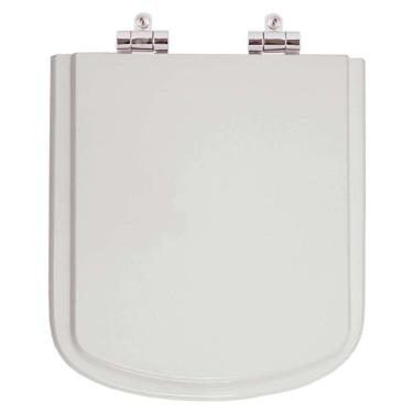 Imagem de Assento Sanitário Poliester Soft Close Bali Cinza Platina (Cinza Claro) para vaso Incepa