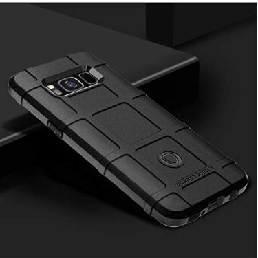 Imagem de Capa para Samsung Galaxy S8, proteção robusta, material TPU de fibra de carbono, macio, antiderrapante, macio, anti-impressão digital, capa totalmente protetora para Samsung Galaxy S8