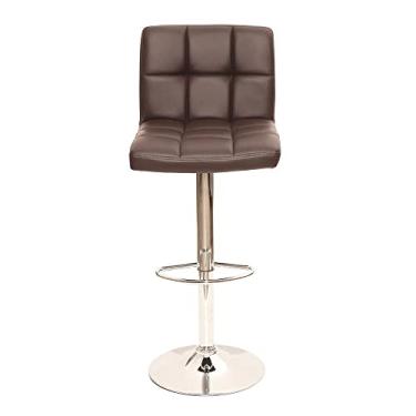 Imagem de Banqueta Alta para Bar Restaurante Bancada Área Gourmet Gomos Giratória Marrom