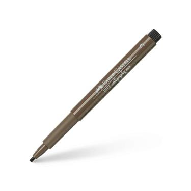 Imagem de Faber-Castell Caneta artística e gráfica Pitt Artist Caneta de caligrafia indiana, marrom nogueira, caneta de ponta única, para arte, artesanato, desenho, esboços, casa, escola, universidade, colorir