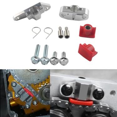 Imagem de FINMOKAL Kit de tensor de corrente de came hidráulica conjunto de ajustador tensor externo interno compatível com Harley Twin Cam 2007-2017 Road King Glide Electra Glide Street Glide (prata +