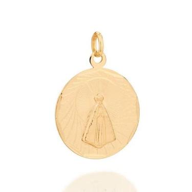 Imagem de Pingente banhado ouro 3x 24k 18k e 22k feminino nossa senhora aparecid