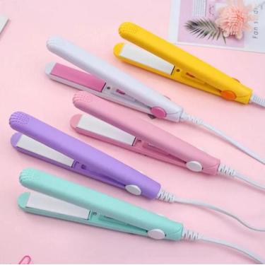 Imagem de Mini Chapinha Prancha De Bolsa Port átil Cabelo Bivolt Estojo - SHR, B