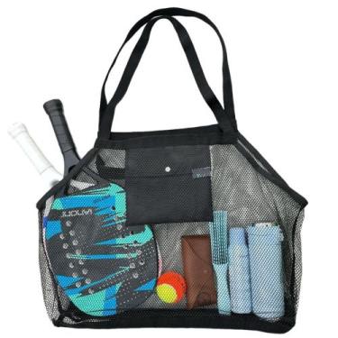 Imagem de Bolsa Sacola Grande Malha Em Tela Para Viagens Praia Piscina - LILIART