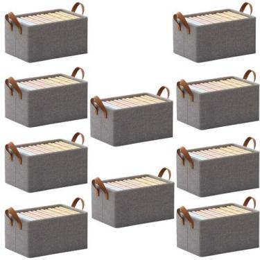 Imagem de Caixa organizadora organiz tecido com armação metal 47x28x20cm 10un, C