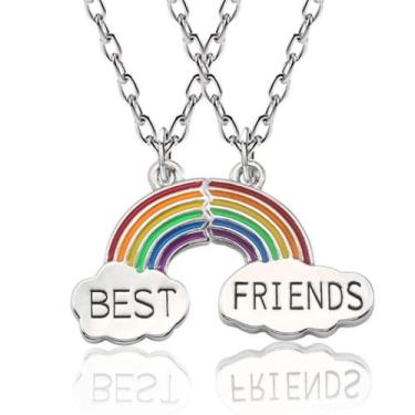 Imagem de Colar Melhores Amigas Best Friends Amizade Arco Iris Bff Par - Things 