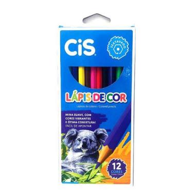 Imagem de Lápis de Cor Sextavado 12 Cores Plastic - Cis