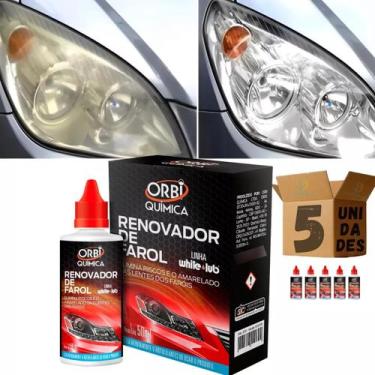 Imagem de Kit 5 Revitalizador Mágico Limpador De Farol Tira Amarelado e Riscos O