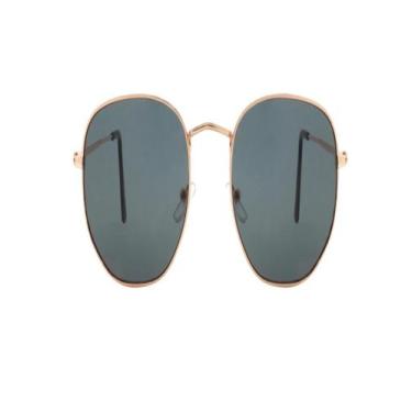 Imagem de Óculos De Sol Uva Hexagonal Dourado Com Preto - Palas Eyewear